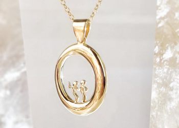Solid Gold and Silver Friendship Pendants